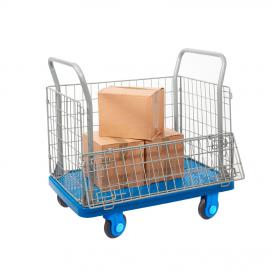 Proplaz Super Silent Mesh Truck With Open Top  Super Silent Castors Steel/Plastic 300kg Blue/Grey PPS43Y