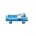Proplaz Blue Small Platform Trolley; Fixed/Swivel Castors; Steel/Plastic; 150kg; Blue/Grey PPU81Y