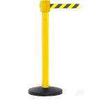 Obex Barriers Premium Safety Belt Barrier Belt Length mm: 10600 Black Post Black/Yellow Chevron PSBB10CHBPBYC