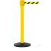 Obex Barriers Premium Safety Belt Barrier; Belt Length mm: 10600; Black Post; Black/Yellow Chevron PSBB10CHBPBYC