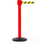 Obex Barriers Premium Safety Belt Barrier Belt Length mm: 10600 Red Post Black/Yellow Chevron PSBB10CHRPBYC