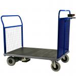 Powered Platform Truck - Steel End with Mesh Opp End - Small PWPT402YBL