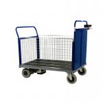 Powered Platform Truck - Steel End with 2 Mesh Sides & Opp End - Small PWPT404YBL