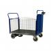 Powered Platform Truck - Steel End with 2 Mesh Sides & Opp End - Small PWPT404YBL