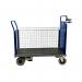 Powered Platform Truck - Steel End with 2 Mesh Sides & Opp End - Small PWPT404YBL