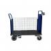 Powered Platform Truck - Steel End with Mesh Side & Opp End - Large PWPT423YBL
