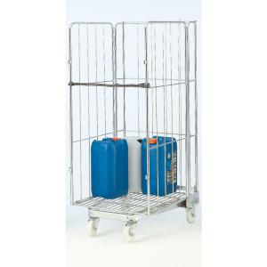 A Type Nestable Roll Container 4 Sided with Removable Shelf 500kg