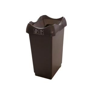 Photos - Household Cleaning Tool ColorWay Recylcing Bin cw Sticker Open Hole 50L Grey Body Dark Grey Lid Plastic 