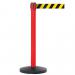 Obex Barriers Safety Belt Barrier Belt Length mm: 3400 Red Post Black/Yellow Chevron SBBS34CHRPBYC