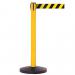 Obex Barriers Safety Belt Barrier Belt Length mm: 3400 Yellow Post Black/Yellow Chevron SBBS34CHYPBYC