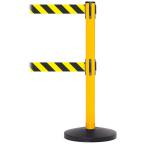 Obex Barriers Safety Belt Barrier Belt Length mm: 3400 Yellow Post Black/Yellow Chevron SBBT34CHYPBYC