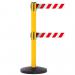 Obex Barriers Safety Belt Barrier Belt Length mm: 3400 Yellow Post Red/White Chevron SBBT34CHYPRWC