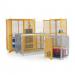 Security Cage; 880 x 700 x 700; Single Door; 500kg; Yellow SCS01S