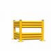 Double Post to suit Triple Ridge Steel Barriers; 1093H mm; Yellow/Silver SGP10Z