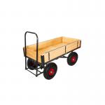 LOOPED HANDLE TURNTABLE TRUCK - 1500 x 700mm Platform - 200mm Deep Slide in Sides - 355mm Cushion Wheels STUT1092PCR