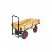 LOOPED HANDLE TURNTABLE TRUCK - 1500 x 700mm Platform - 200mm Deep Slide in Sides- 400mm Pneumatic Wheels STUT1092QPR