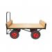 LOOPED HANDLE TURNTABLE TRUCK - 1500 x 700mm Platform - 200mm Deep Slide in Sides- 400mm Pneumatic Wheels STUT1092QPR