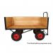 LOOPED HANDLE TURNTABLE TRUCK - 1500 x 700mm Platform - Slide in 2x200mm =400mm Deep Sides - 400mm Pneumatic Wheels STUT1093QPR