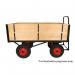 LOOPED HANDLE TURNTABLE TRUCK - 1500 x 700mm Platform - Slide in 2x200mm =400mm Deep Sides - 400mm Pneumatic Wheels STUT1093QPR