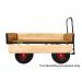 LOOPED HANDLE TURNTABLE TRUCK - 1500 x 700mm Platform - 200mm Deep Hinged Sides - 355mm Cushion Wheels STUT1094PCR