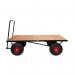 LOOPED HANDLE TURNTABLE TRUCK - 1800 x 750mm Platform - Flat Deck - 355mm Cushion Wheels STUT1101PCR