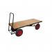 LOOPED HANDLE TURNTABLE TRUCK - 1800 x 750mm Platform - Flat Deck - 400mm Pneumatic Wheels STUT1101QPR