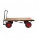 LOOPED HANDLE TURNTABLE TRUCK - 1800 x 750mm Platform - Flat Deck - 400mm Pneumatic Wheels STUT1101QPR