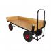 LOOPED HANDLE TURNTABLE TRUCK - 1800 x 750mm Platform - 200mm Deep Slide in Sides - 355mm Cushion Wheels STUT1102PCR