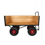 LOOPED HANDLE TURNTABLE TRUCK - 1800 x 750mm Platform - Slide in 2x200mm =400mm Deep Sides - 355mm Cushion Wheels STUT1103PCR