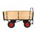 LOOPED HANDLE TURNTABLE TRUCK - 1800 x 750mm Platform - Slide in 2x200mm =400mm Deep Sides - 400mm Pneumatic Wheels STUT1103QPR