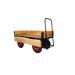 LOOPED HANDLE TURNTABLE TRUCK - 1800 x 750mm Platform - 200mm Deep Hinged Sides- 400mm Pneumatic Wheels STUT1104QPR