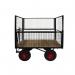 HD TURNTABLE TRUCK - 1500 x 750mm Platform - with Wire Mesh Superstructure (Hinged Sides) - 400mm Pneumatic Wheels STUT1115QPR