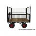 HD TURNTABLE TRUCK - 2000 x 1000mm Platform - with Wire Mesh Superstructure (Hinged Sides) - 355mm Cushion Wheels STUT1135PCR
