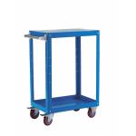 Reversible Tray/Shelf Trolley 2 Tier 150kg Blue TI246Y