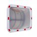 Rectangular Traffic Mirror with Reflective Edges; 400 x 600 x 50mm; White/Red TMR6040Z