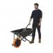 OLYMPUS WHEELBARROW - Black Frame, Black Pan, Orange Puncture Proof Wheel with Black Centre WBBBLO2