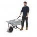 OLYMPUS WHEELBARROW - Black Frame, Galvanised Pan, Grey Puncture Proof Wheel with Black Centre WBBGAG7