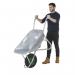 OLYMPUS WHEELBARROW - Galvanised Frame, Galvanised Pan, Pneumatic Wheel with Green Centre WBGGAP3