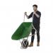 OLYMPUS WHEELBARROW - Galvanised Frame, Green Plastic Pan, Grey Puncture Proof Wheel with Black Centre WBGGRG6