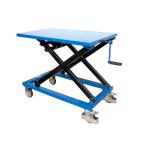 Vulcan Winch Scissor Lift Table Platform Size W x D mm: 950 x 600 500kg Steel Blue WLT50Y