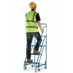 Fort Mobile Step 3 Tread With Full Handrail Mesh Blue WM7013