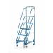 Fort Mobile Step; 4 Tread With Full Handrail; Mesh; Blue WM7014