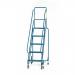 Fort Mobile Step; 5 Tread With Full Handrail; Mesh; Blue WM7015