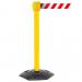 Obex Barriers Premium Weatherproof Belt Barrier Belt Length mm: 10600 Yellow Post Red/White Chevron WMS106CHYPRWC