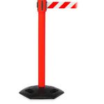 Obex Barriers Weatherproof Single Belt Barrier Belt Length mm: 3400 Red Post Red/White Chevron WMS34CHRPRWC