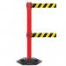 Obex Barriers Weatherproof Twin Belt Barrier Belt Length mm: 3400 Red Post Black/Yellow Chevron WMT34CHRPBYC
