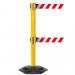 Obex Barriers Weatherproof Twin Belt Barrier Belt Length mm: 4900 Yellow Post Red/White Chevron WMT49CHYPRWC