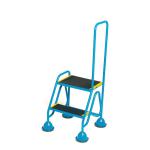 Fort Domed Feet Step 2 Tread With looped handrail Anti-slip with tread clamps Blue WS511_Blue