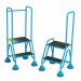 Fort Domed Feet Step; 2 Tread With looped handrail; Anti-slip with tread clamps; Blue WS511_Blue