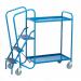 Fort Order Picking Trolley; 2 Steel Trays; 250kg; Blue WS5602